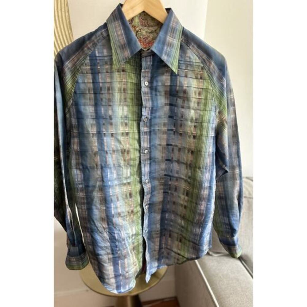 Robert Graham Multicolor Shirt S Striped Long Sleeve Button Down Flip Cuff